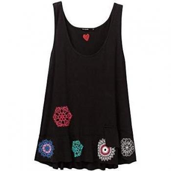 Desigual 19SWTKA2 Top Mujeres Negro M