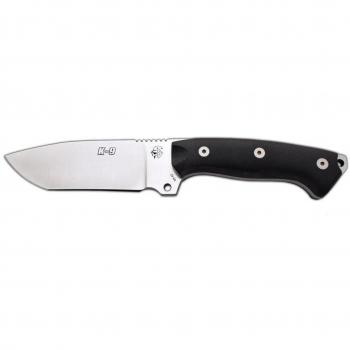 Cuchillo de Supervivencia K-9 J&V con mango G-10 negro, hoja de 13.1 cms y Funda cordura incluida - Herramienta de Camping para Pesca, Caza y Actividades Deportivas