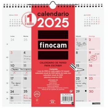 Calendario de Pared Neutro 2025 para Escribir 30x30 cm Mes Vista
