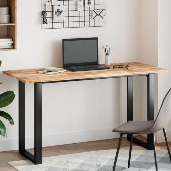 Tablero de mesa rectangular de madera maciza de acacia 140x60x2 cm