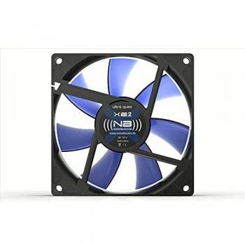 Ventilador Noiseblocker BlackSilent XE2 92mm - Bloqueador de ruido, diseño optimizado para bajo nivel sonoro, diámetro de 92 mm, alta eficiencia en la refrigeración, rodamientos de larga duración, velocidad