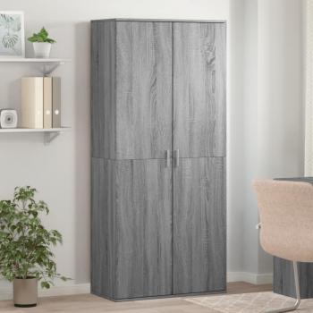 Zapatero gris Sonoma 80x39x178 cm madera multicapa