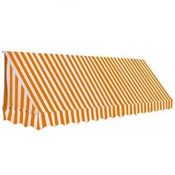 vidaXL Toldo para Bar 350x120cm Naranja/Blanco Accesorios Casa Jardín Terraza