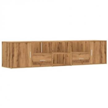 Mueble de esquina madera ingeniería roble artisian 200x40x45 cm