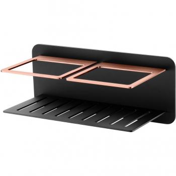 Jabonera Imán Negro/Oro Rosa Acero S304