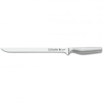3Claveles Platina - Cuchillo forjado jamonero, 24 cm, 9,5