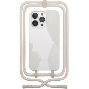Woodcessories EcoCase - Funda Colgante Ajustable para iPhone 13 Pro, Batik Blanca, Compatible con 6.1, Hecha de Materiales Ecológicos