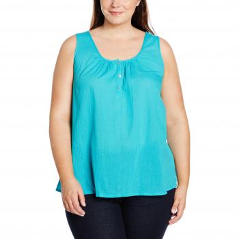 zizzi Top, Sleeveless-Tank Top Mujer    Blau