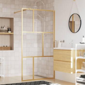 Pared de ducha Walk-In vidrio transparente ESG 100x195 cm dorado
