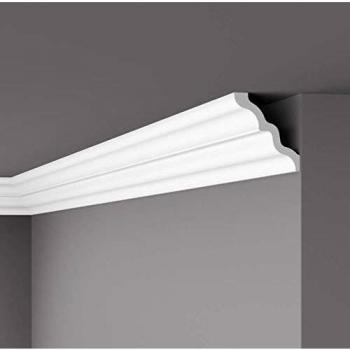 Moldura de Techo Poliestireno Nomastyl SM 95 x 105 x 2000 mm Blanca Diseño Moderno