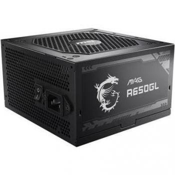 MSI MAG A650GL 650W Power Supply Unit - ATX, 20+4 pin, Black