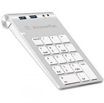 Teclado Numérico Xtrememac USB Plata y Blanco - Nuevo