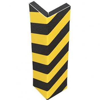 Protector Esquina Cantonera 370x150 mm, Tira Protectora para Coche, Color Negro y Amarillo