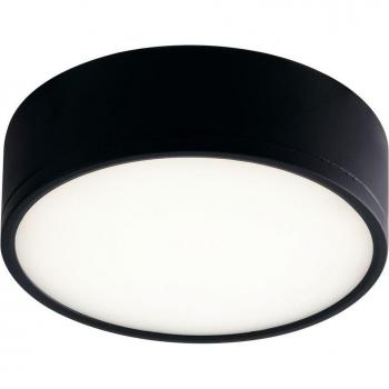 Downlight Klio LED de Superficie Negro 2900lm 4000K con Difusor Acrílico, dimensiones 21,2x5cm