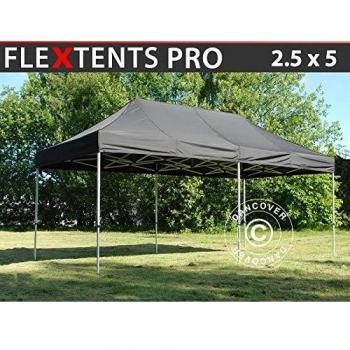 Carpa Plegable Rápida FleXtents PRO 2,5x5m Negra Impermeable