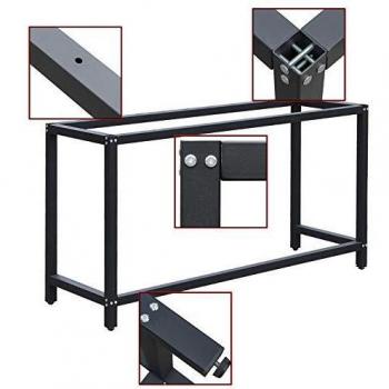 Soporte de Banco de Trabajo 50x125x80cm con Armazón de Acero para Taller y Embalaje