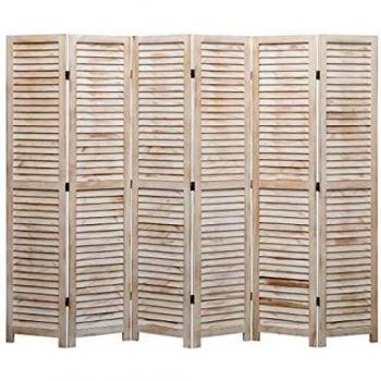 vidaXL 6 Paneles, 210 x 165 cm, Madera