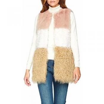Trussardi Jeans Gilet Regular FIT Mixed Eco FU, Chaleco para Mujer, Rosa