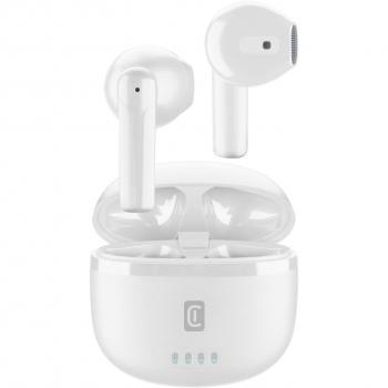 Auriculares Inalámbricos Bluetooth Intraurales Elegantes y Compactos Blancos - CellularLine Wizy