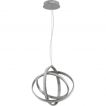 Lámpara colgante LED Lindby Kamilya moderna en gris, hecha de metal, para salón y comedor, con 1 bombilla
