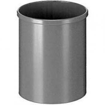 Papelera Redonda de Metal Color Aluminio 15 Litros