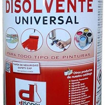 DISOLVENTE LIMPIEZA DISOPOL UNIVERSAL ENVASE METALICO NITRO DDUNI12*1CH 1 LT