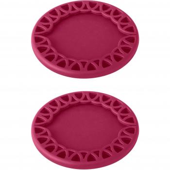 VIGAR Maid Pack de 2 Posavasos para Copa, Silicona, Granate, Dimensiones: 8.5 X 8.5 X 0.6 Cm, 2 Unidades