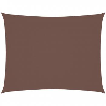 Toldo de vela rectangular tela Oxford marrón 5x6 m