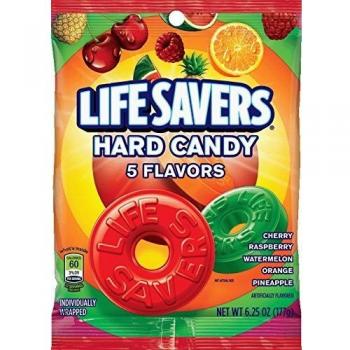 Caramelos Duros Salvavidas 5 Sabores, 6.25 oz