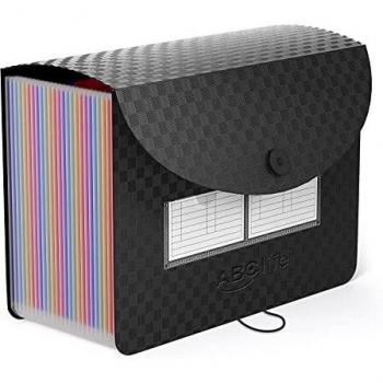 Carpeta Clasificadora/Archivador Acordeon 24 Bolsillos Carpetas con Fundas de Plastico,Colores Acordeón Separadores Archivadora,A4 Archivadores Papeles Clasificador Documentos Organizador