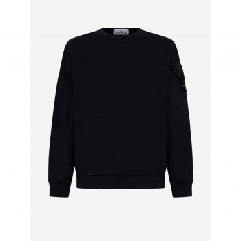 Stone Island Black Cotton Crew Neck Sweatshirt for Men - Size XL