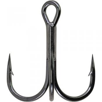 Berkley Anzuelo Fusion 19 Bulk Treble Negro - Anzuelo de triple, diseño de alta resistencia, recubrimiento negro anticorrosión, ideal para pesca en agua dulce y salada, paquete a granel
