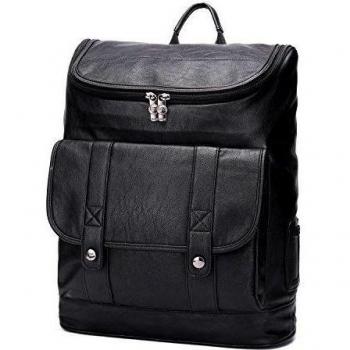 UNIVES Hombres la Vendimia Cuero de Ordenador Portátil Mochila Grande Notebook Capacidad Mochila Mochila Ordenador Ajusta Hasta 16 Ordenador Portátil para el Viaje de Negocios que Viaja el Lugar de Trabajo de la Universidad del Bolso de Escuela Hores