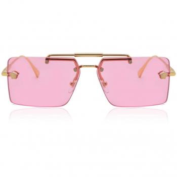 Versace VE2245 Women's Square Gold Fuchsia Metal Sunglasses
