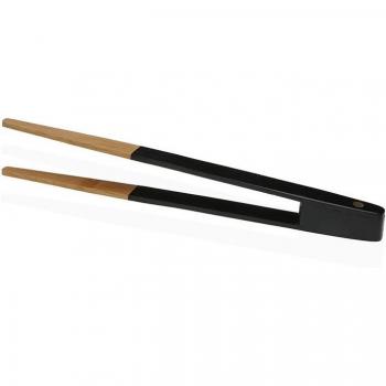 Pinzas de Cocina Versa Negro Madera Bambú 1,5 x 24,5 cm