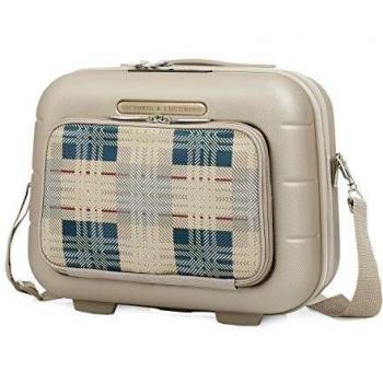 Victorio & Lucchino Neceser Rígido de Viaje Grande y Ligero, Elegante Bolsillo Frontal Acceso rápido con Asa Bandolera. Espejo Interior Candado TSA. 56235