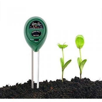 Abafia Medidor de Suelo, Humedad del Suelo 3 en 1 Medidor de pH Medidor de Luz/Humedad/Ácido y Álcali para Plantas de Suelo/Flor/Césped en Interior o Exterior