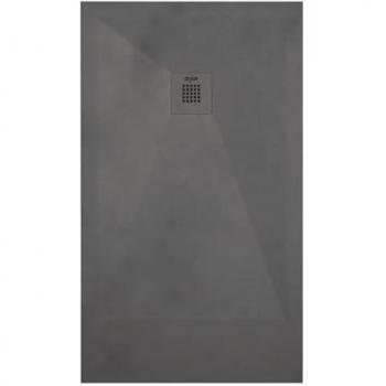Plato de Ducha Ondee Nola 3 - Cortable - 80x160x3cm - Resina - Antracita - Antideslizante Nivel 2