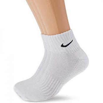 Nike One Quarter Socks 3PPK Value Calcetines para Hombre, Blanco