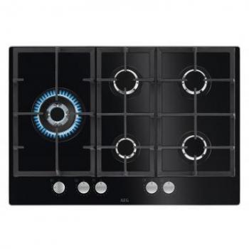 Placa de gas AEG Serie 6000 Gas on Glass de 75 cm HKB75820NB