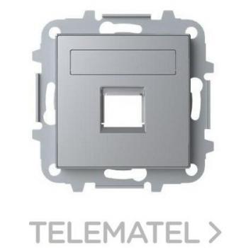 Tapa 1 conector RJ11-RJ45 Plata Niessen Sky 8518.1 PL con persiana