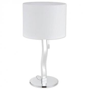 Lámpara de Mesa LED Aurelia 68cm, E27, 549 lm, Pantalla Blanca D:35cm