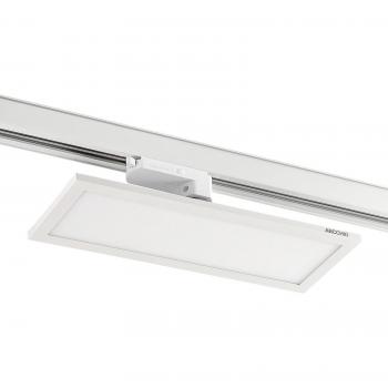 Panel LED trifásico Arcchio Hairis blanco 4000 K, moderno, hecho de plástico, con una llama