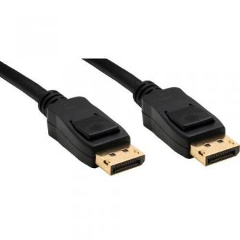Cable DisplayPort 2m - Negro - 4K UHD - Contactos Dorados
