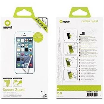 MCA MUSCP0311 - Set de Dos Protectores Pantalla Brillo Antihuellas Apple iPhone 5C