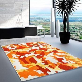 Designer Alfombra Modern Multi de crema Splash degradado poliéster Sale 50%, Orange Bordeaux Gelb Creme, 80 cm_x_300 cm