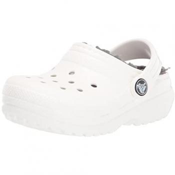 Crocs Classic Lined Clogs for Kids - Unisex White Size 32.5