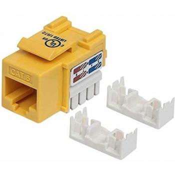 Intellinet Keystone Jack, Cat6, UTP, Punch-down, Yellow