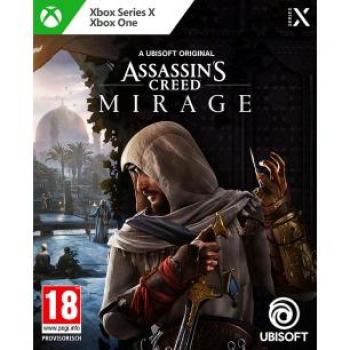 Assassin's Creed Mirage Juego para Consola Microsoft XBOX Series X, videojuego de acción y aventura, desarrollado por Ubisoft, ambientado en la ciudad histórica de Bagdad, con mecánicas de sigilo mejoradas, mundo abierto exploratorio