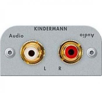 Conector de audio Kindermann KMAS 7441-410 con 2 conectores RCA